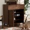 Baxton Studio Coolidge Walnut Finished 4-Shelf Wood Shoe Storage Cabinet with Drawer 156-9388 - alternate 10